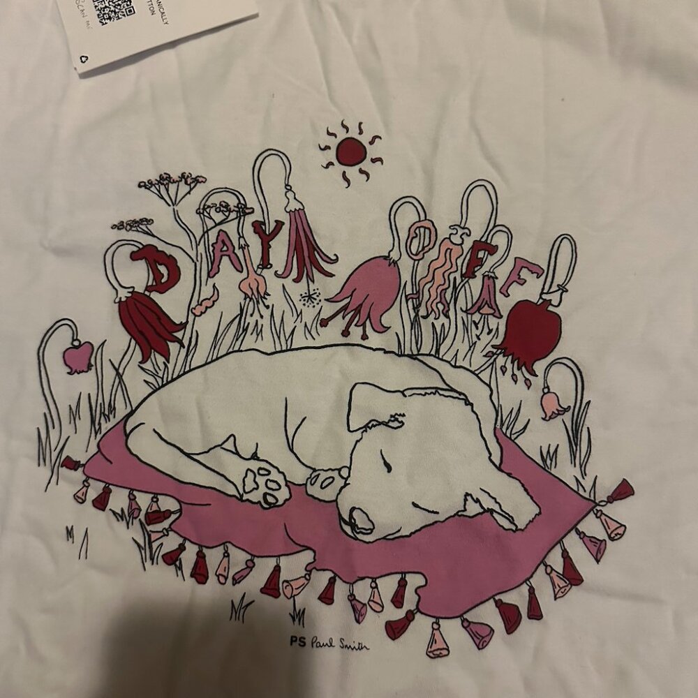 Cute t-shirt Paul Smith with sleeping dog, women, S, NWT